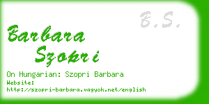 barbara szopri business card